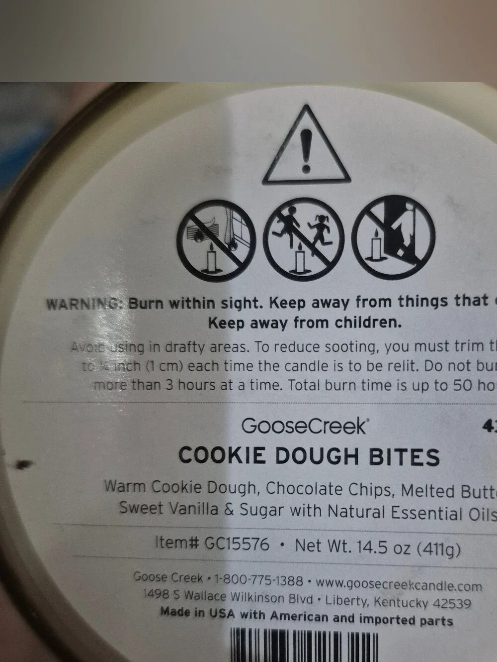 BRAND NEW Cookie Dough Bites Scented Candle. GooseCreek